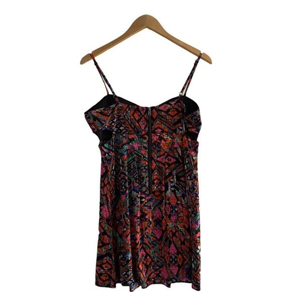 MATERIAL GIRL Colourful Print Mini Dress Cut Outs - Picture 2 of 7